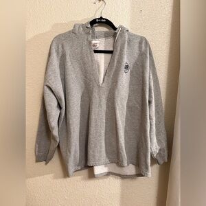 Nike Gray V-Neck Women's Sweater vintage distress